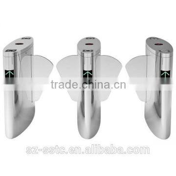 Access Control 304 Stainless Steel Flap Barrier Turnstile