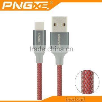 New arraival micro USB to type c cable,fishnet braided type c cable for mobile phone