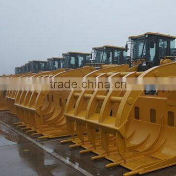 Hydraulic Log Grab For SDLG Bigger LG968 Wheel Loader, SDLG 6Ton Wheel Loader Log Grab For Sale