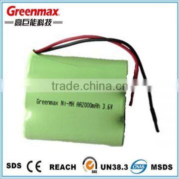 2/3AAA 300mAh Rechargeable Ni-mh 7.2v Battery