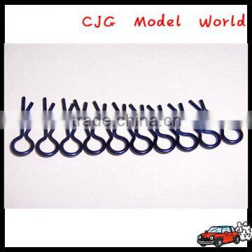 Body clips small ring for all RC Tamiya HPI HSP HBX Kyosho 1:10 10pcs, diameter 6mm,length 15mm