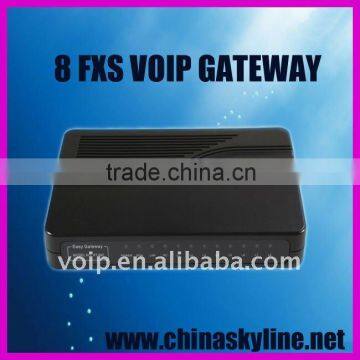 8 fxs port voip ata gateway,HT882,support sip and H.323