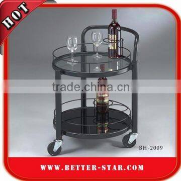 Glass Liquor Cart, Glass Liquor Trolley, Glass Wine Trolley