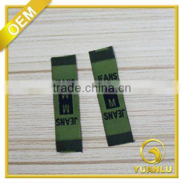 Center-Fold Woven Size Label With Washing Instructions