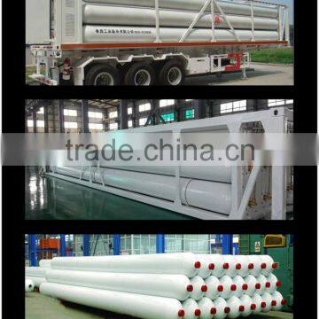 11 tubes skid CNG trailer of Shandong LUXI ,BV & ISO,cng storage