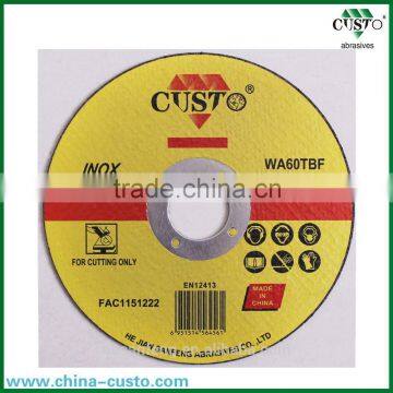 MPA certified 115 super cutting disc for stainless steel/inox