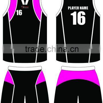 sublimated printed logo 2016 new design basketball uniform