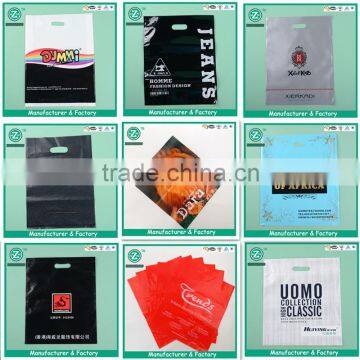 2015 Hot sale plastic die cut handle gift packaging bags