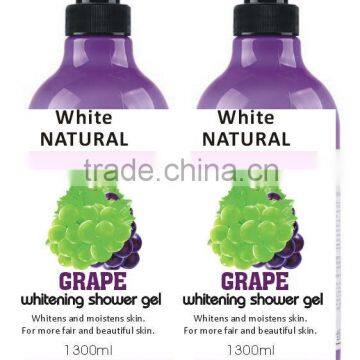 grape white natural extreme shower bath guangzhou top quality shower gel cosmetics OEM factory in china baby body wash shower