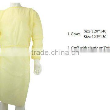 Disposable Yellow Isolation Gown