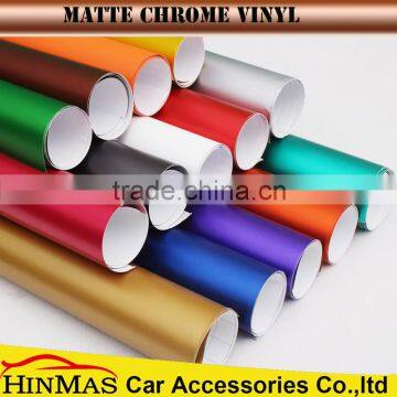 matte chrome 3d stickers,PVC 1.52*30M matte chrome red/ blue vinyl film