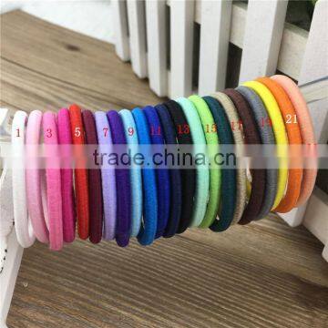 EA-271 4mm Elastic Kids Hairband with NO Buckle Elastic Hair Ties for Baby Accessories 22colors IN STOCK Free Shipping