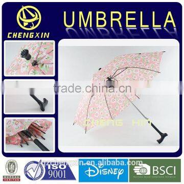 walking stick flower printed golf umbrella