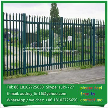 cheap and good quality standard galvanized palisade fence with RSJ post