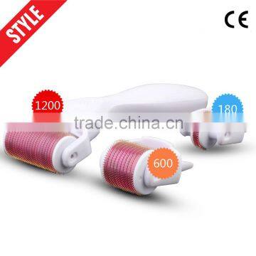 derma roller kits 600/180/1200 stainless micro needle roller acne scar removal 3 in 1derma roller