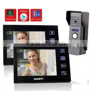 2.4Ghz touch screen 7 inch color intelligent video door phone cctv camera