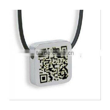 Custom QR Code ID Necklace