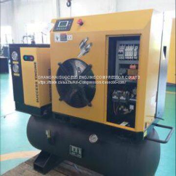 Integrated Packaged Screw Air Compressor (with tank & dryer)    4-11kw