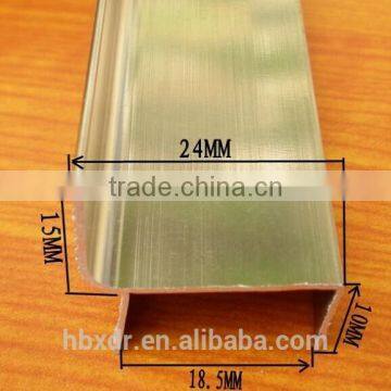 u channel aluminium profile with champagne anodizing