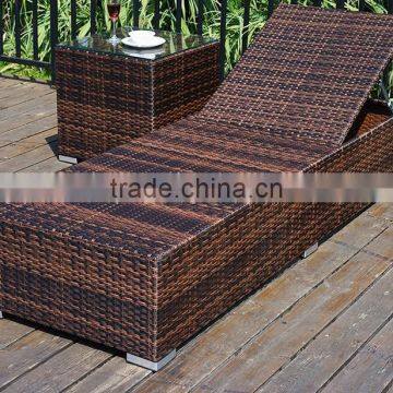 Outdoor Lounge Chaise, Rattan Beech Lounge Chaise photo-2