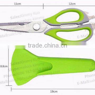 High Quality Safety Kitchen Scissor Stainless Steel Cutting Scissor TPR Scissor photo-3
