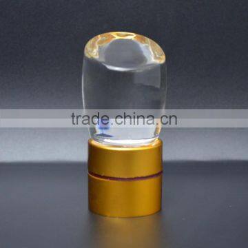 Crystal Wine Glass Bottle Cap With Aluminum Screw Cap