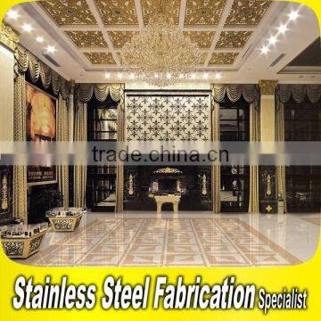 Custom Made Luxurious Stainless Steel Interior Hotel Lobby Decoration photo-3