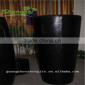 SJLJ013168 high quality fiberglass pot factory price plastic garden pot flower pot