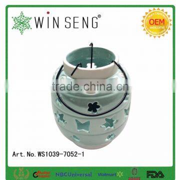 Special Bottle Shaped Ceramic Hanging Candle Holder photo-3