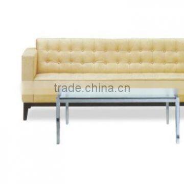 Furniture Living Room Brown Leather Sectional Sofa photo-3