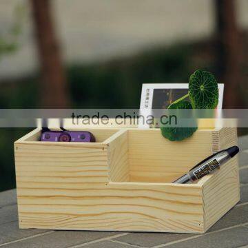 Eco-friendly Custom Unfinished Desktop Wooden Pen Holder photo-6