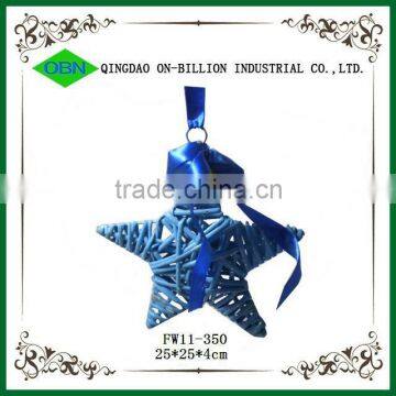 Star shape wicker rattan wall decor