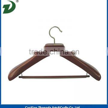 Dark Brown Wide Shoulder Wooden Coat Hanger photo-3