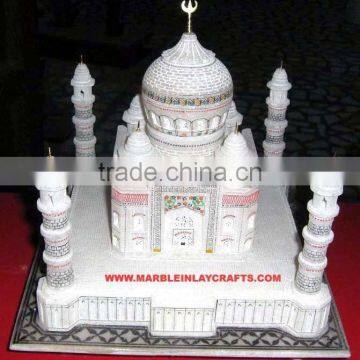 White Marble Taj Mahal Replicas, Decorative Marble Taj Mahal