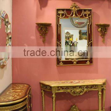 Antique Living Room Set Furniture Console Table With Wall Mirror photo-5