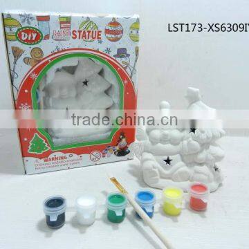 Diy Paint Design Ceramic Snowman Statue photo-3