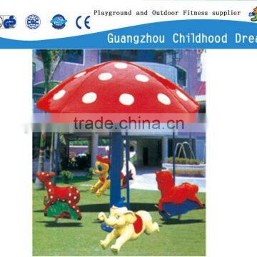 (HD-18803)Red mushroom nice fiberglass merry go round horse for sale