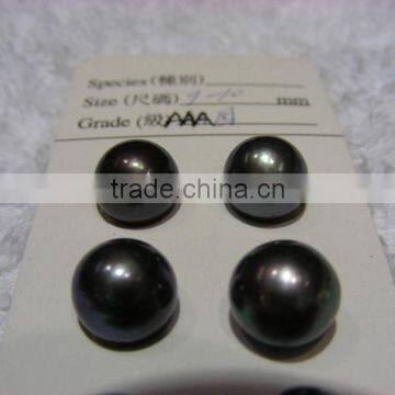 Good Price 9-10 mm Black Round Freshwater Pearls photo-2