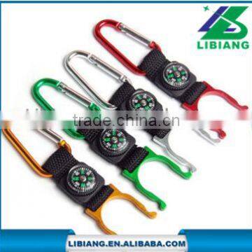 Wholesale Colorful Detachable Lanyard Strap Carabiner With Compass