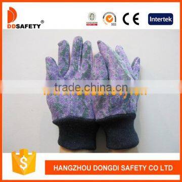 DDSAFETY 2017 Garden Glove Band Cuff PVC Dots On Palm Safety Working Glove