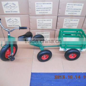 Kids/children Ride on Tricycle Toy Trailer Green/TC1803F