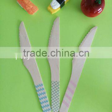 Disposable wooden knife/knife with logo for sale