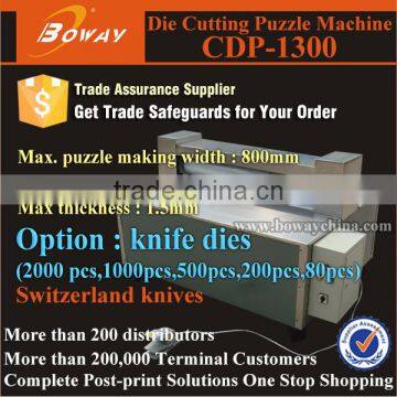 CDP-1300 Boway service Electric 30 pieces jigsaw puzzle cutting machine