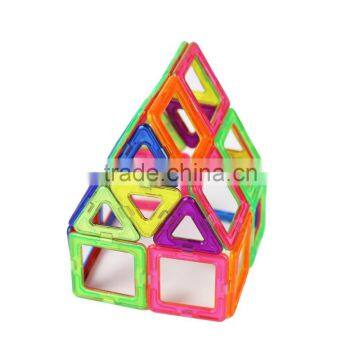 Kids/Children Educational Rainbow Construction Stacking Sets Inspire Magnetic Building Tiles Magnetic w/ Portable Box Package photo-4