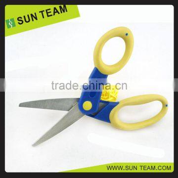 Colorful pp+tpr handle fancy style student scissors