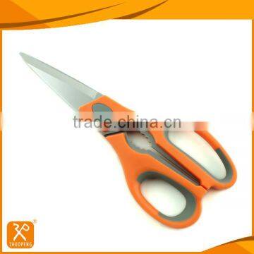 lower price PP+TPR handle stainless steel meat cutting scissors