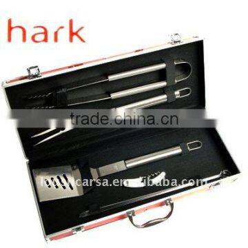 Hark 8 Piece Stainless Steel BBQ Set with Red Aluminium Carry Case