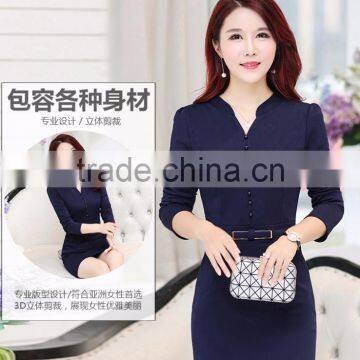 2016 Customized Manufactorying Fashionable Custom Fit Middle-aged Ladies Dress photo-5