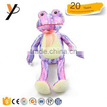 Cute 3 asst wholesale cheap monkey frog dog light toy plush duck with sand