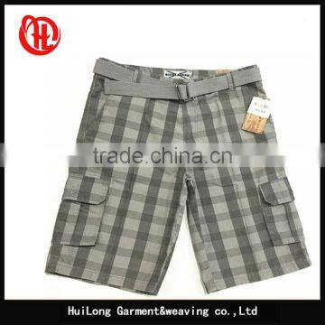 Men Cool Polyester Fashion Summer Board Cargo Shorts With Belt photo-3